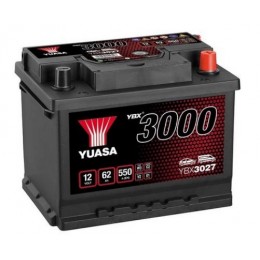 60Ah YUASA 550A,12V Аккумулятор YBX3027 (-+) 242x175x190mm